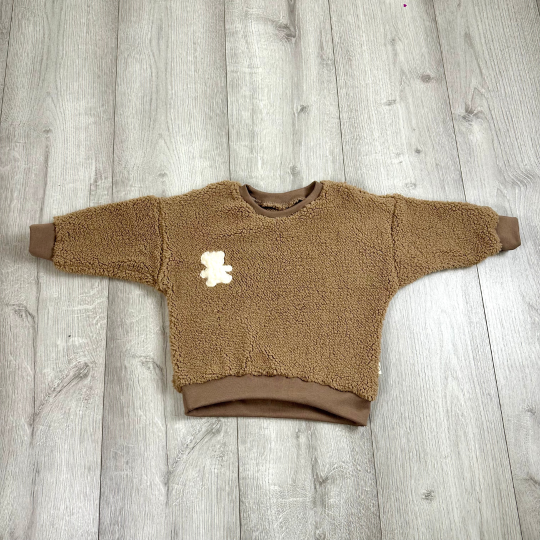 Oversized Teddy Pullover Gr. 86 mit Leggins